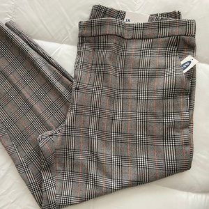 NWT - OLD NAVY - HARPER BLACK/PINK PLAID PANT - size 18